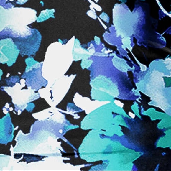 NWT Speedo Open Back Blue Green Black One Piece - Picture 4 of 4